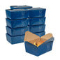 Bio Tek 98 oz Frenchie Paper #4 Bio Box Take Out Container - 8 1/2" x 6 1/4" x 3 1/2" - 50 count box