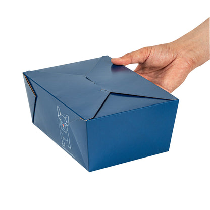 Bio Tek 98 oz Frenchie Paper #4 Bio Box Take Out Container - 8 1/2" x 6 1/4" x 3 1/2" - 50 count box