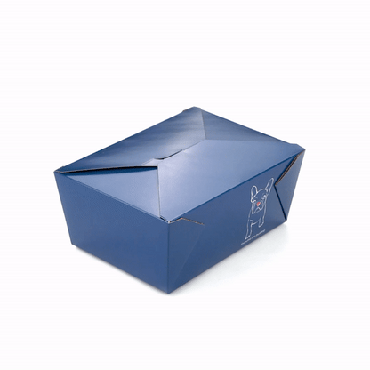 Bio Tek 98 oz Frenchie Paper #4 Bio Box Take Out Container - 8 1/2" x 6 1/4" x 3 1/2" - 50 count box