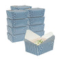 Bio Tek 98 oz Blue and White Stripe Paper #4 Bio Box Take Out Container - 8 1/2" x 6 1/4" x 3 1/2" - 200 count box