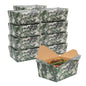 Bio Tek 98 oz Camouflage Paper #4 Bio Box Take Out Container - 8 1/2" x 6 1/4" x 3 1/2" - 50 count box