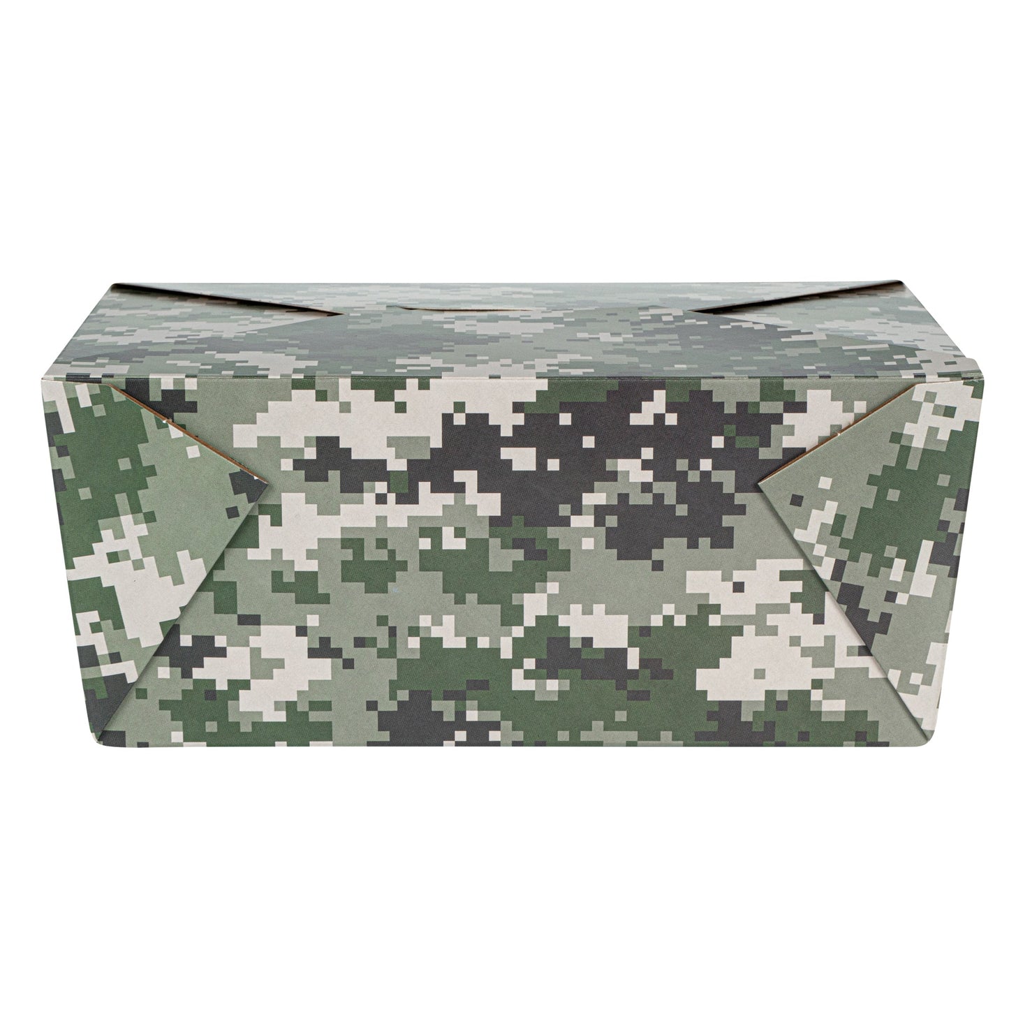 Bio Tek 98 oz Camouflage Paper #4 Bio Box Take Out Container - 8 1/2" x 6 1/4" x 3 1/2" - 200 count box