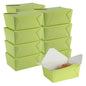 Bio Tek 98 oz Rectangle Eco Green Paper #4 Bio Box Take Out Container - 8 1/2" x 6 1/4" x 3 1/2" - 50 count box