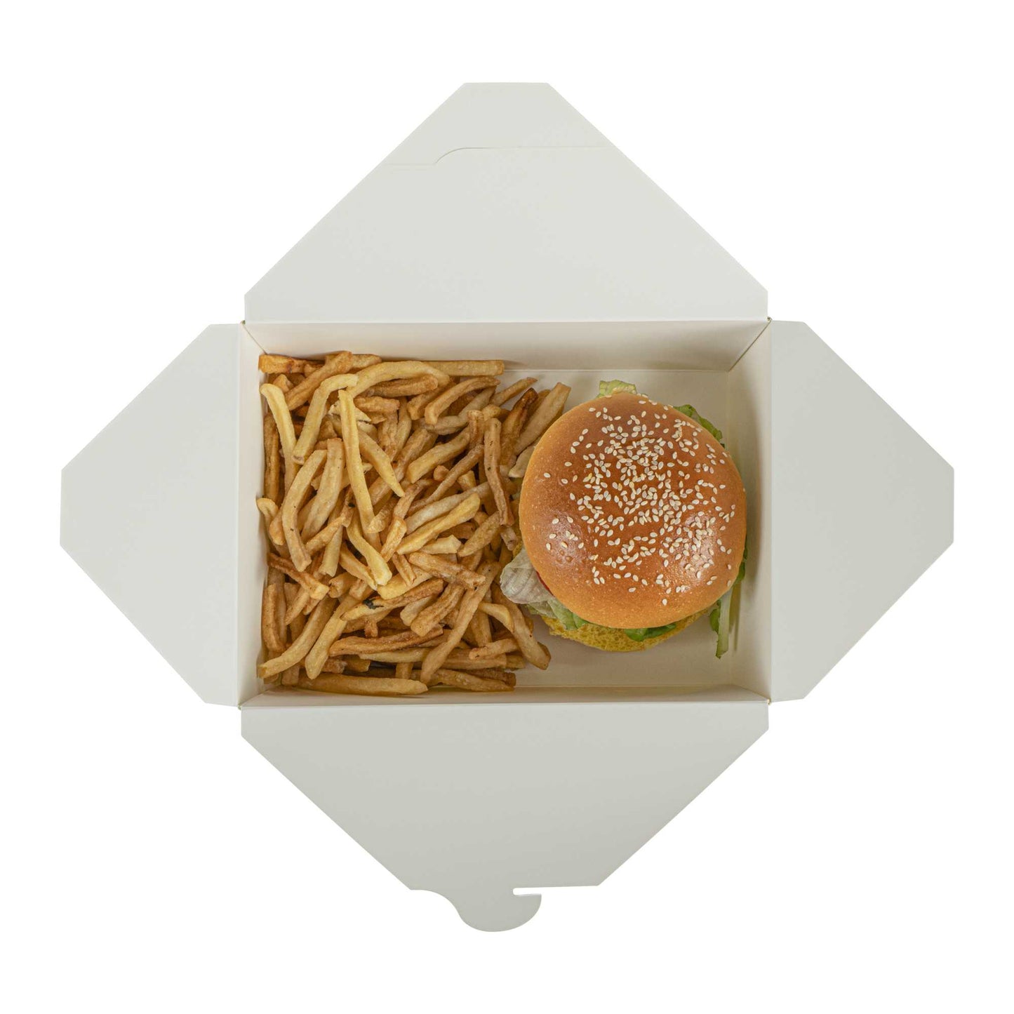 Bio Tek 98 oz Rectangle Eco Green Paper #4 Bio Box Take Out Container - 8 1/2" x 6 1/4" x 3 1/2" - 200 count box
