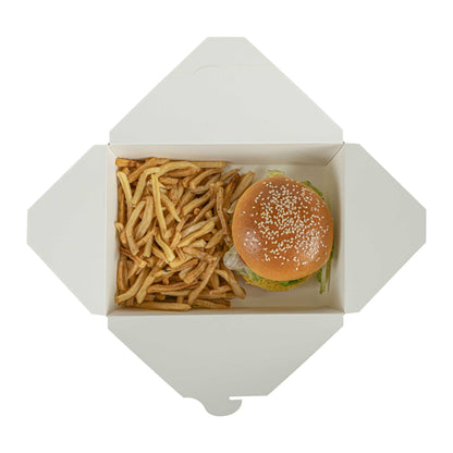 Bio Tek 98 oz Rectangle Eco Green Paper #4 Bio Box Take Out Container - 8 1/2" x 6 1/4" x 3 1/2" - 200 count box