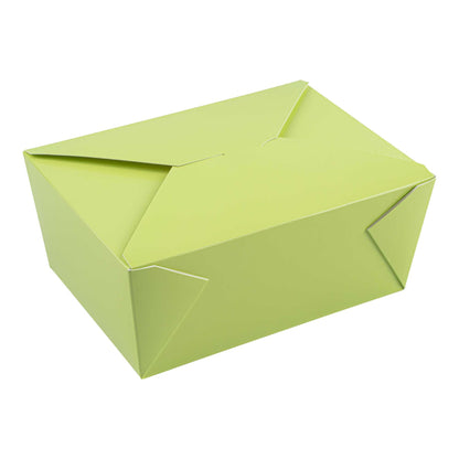 Bio Tek 98 oz Rectangle Eco Green Paper #4 Bio Box Take Out Container - 8 1/2" x 6 1/4" x 3 1/2" - 200 count box