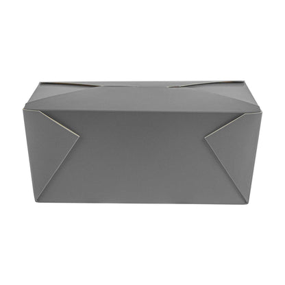 Bio Tek 98 oz Rectangle Gray Paper #4 Bio Box Take Out Container - 8 1/2" x 6 1/4" x 3 1/2" - 50 count box