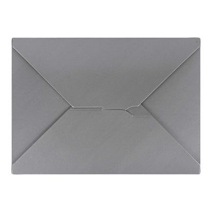 Bio Tek 98 oz Rectangle Gray Paper #4 Bio Box Take Out Container - 8 1/2" x 6 1/4" x 3 1/2" - 50 count box
