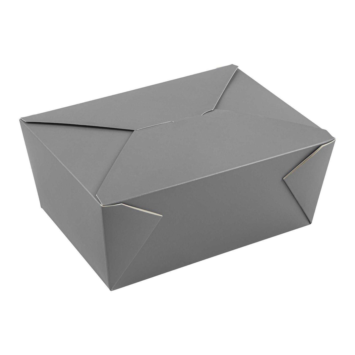 Bio Tek 98 oz Rectangle Gray Paper #4 Bio Box Take Out Container - 8 1/2" x 6 1/4" x 3 1/2" - 200 count box