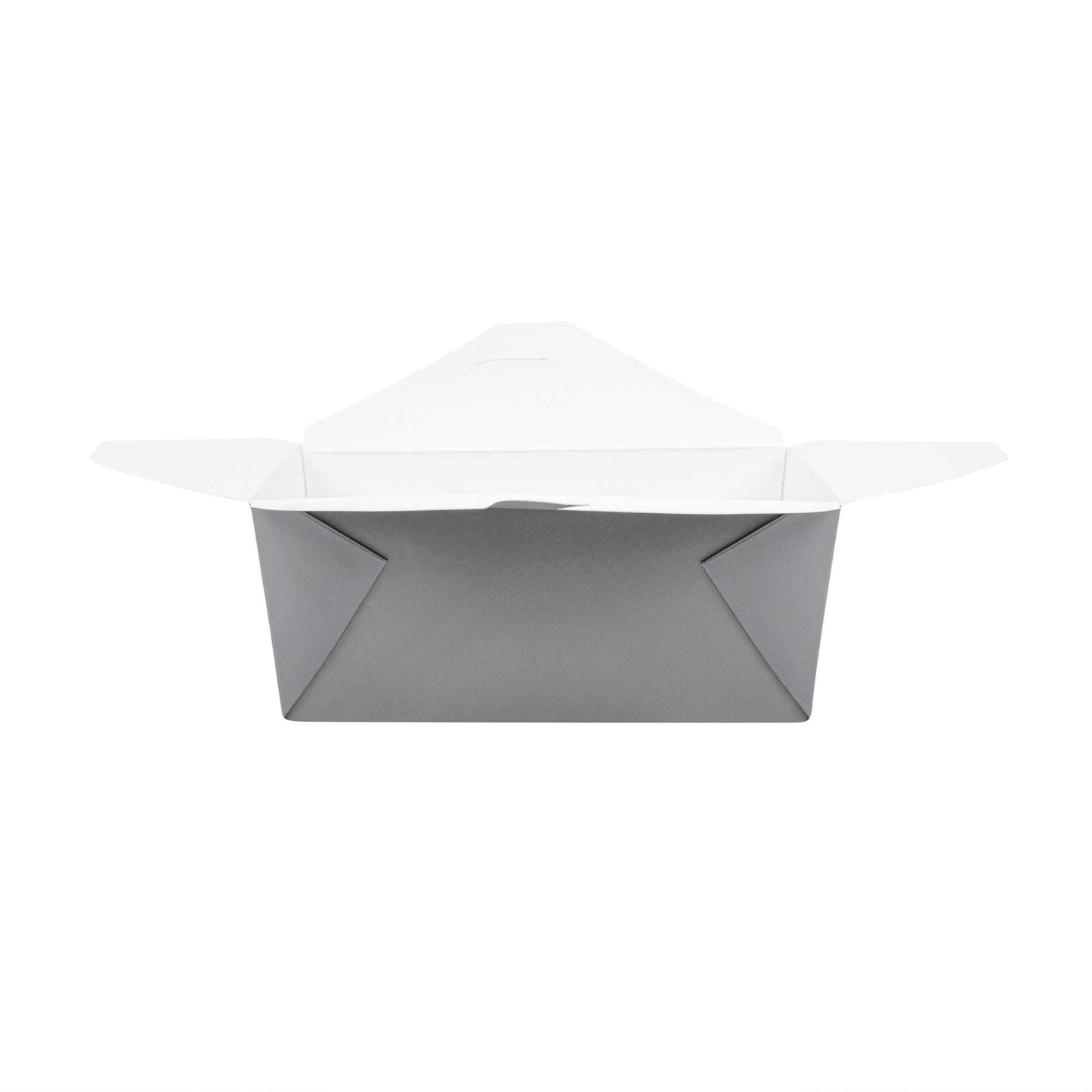 Bio Tek 98 oz Rectangle Gray Paper #4 Bio Box Take Out Container - 8 1/2" x 6 1/4" x 3 1/2" - 200 count box
