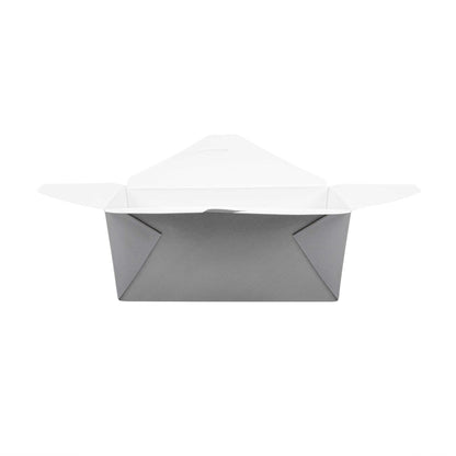 Bio Tek 98 oz Rectangle Gray Paper #4 Bio Box Take Out Container - 8 1/2" x 6 1/4" x 3 1/2" - 200 count box