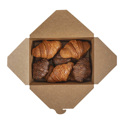 Bio Tek 98 oz Rectangle Newsprint Paper #4 Bio Box Take Out Container - 8 1/2" x 6 1/4" x 3 1/2" - 200 count box