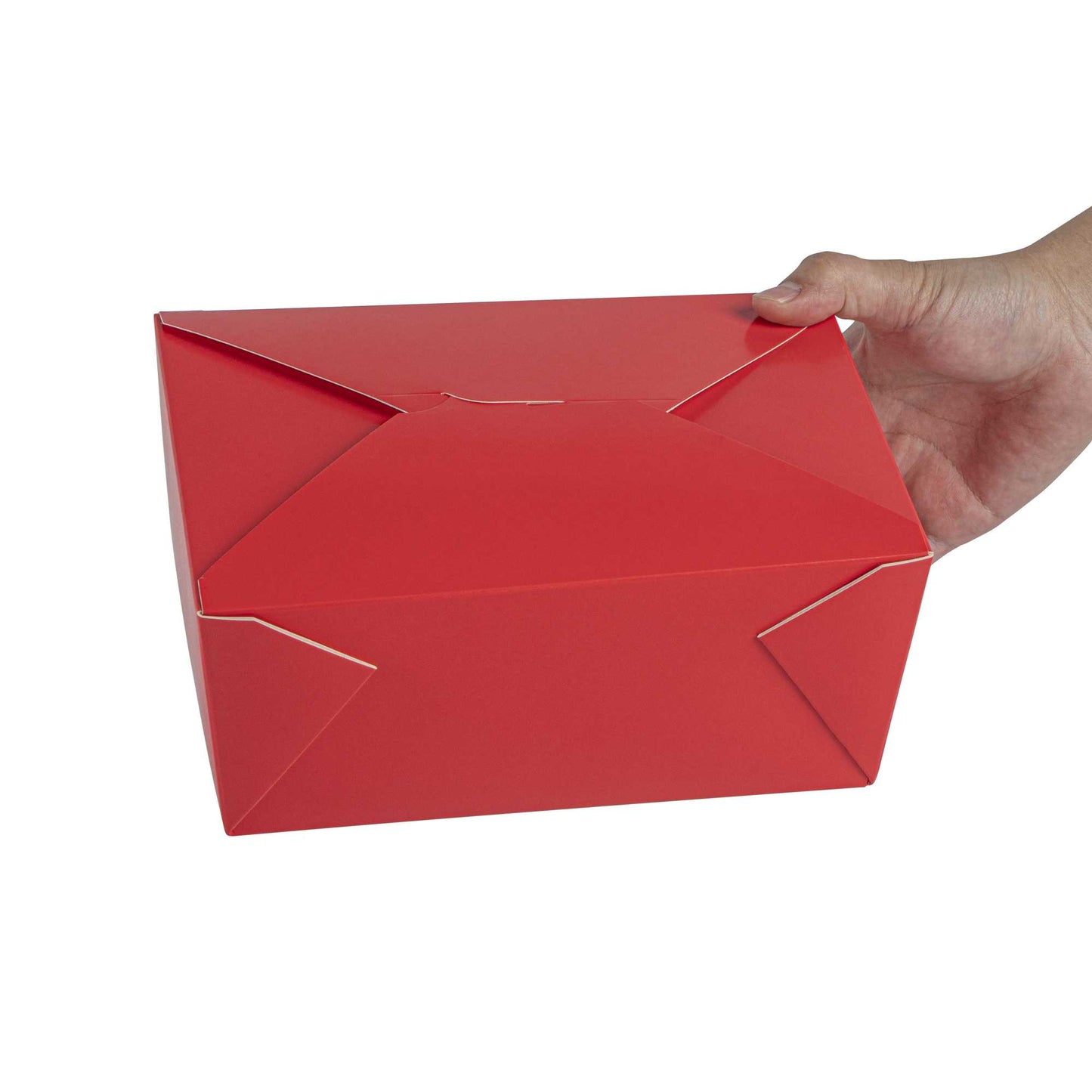 Bio Tek 98 oz Rectangle Red Paper #4 Bio Box Take Out Container - 8 1/2" x 6 1/4" x 3 1/2" - 200 count box