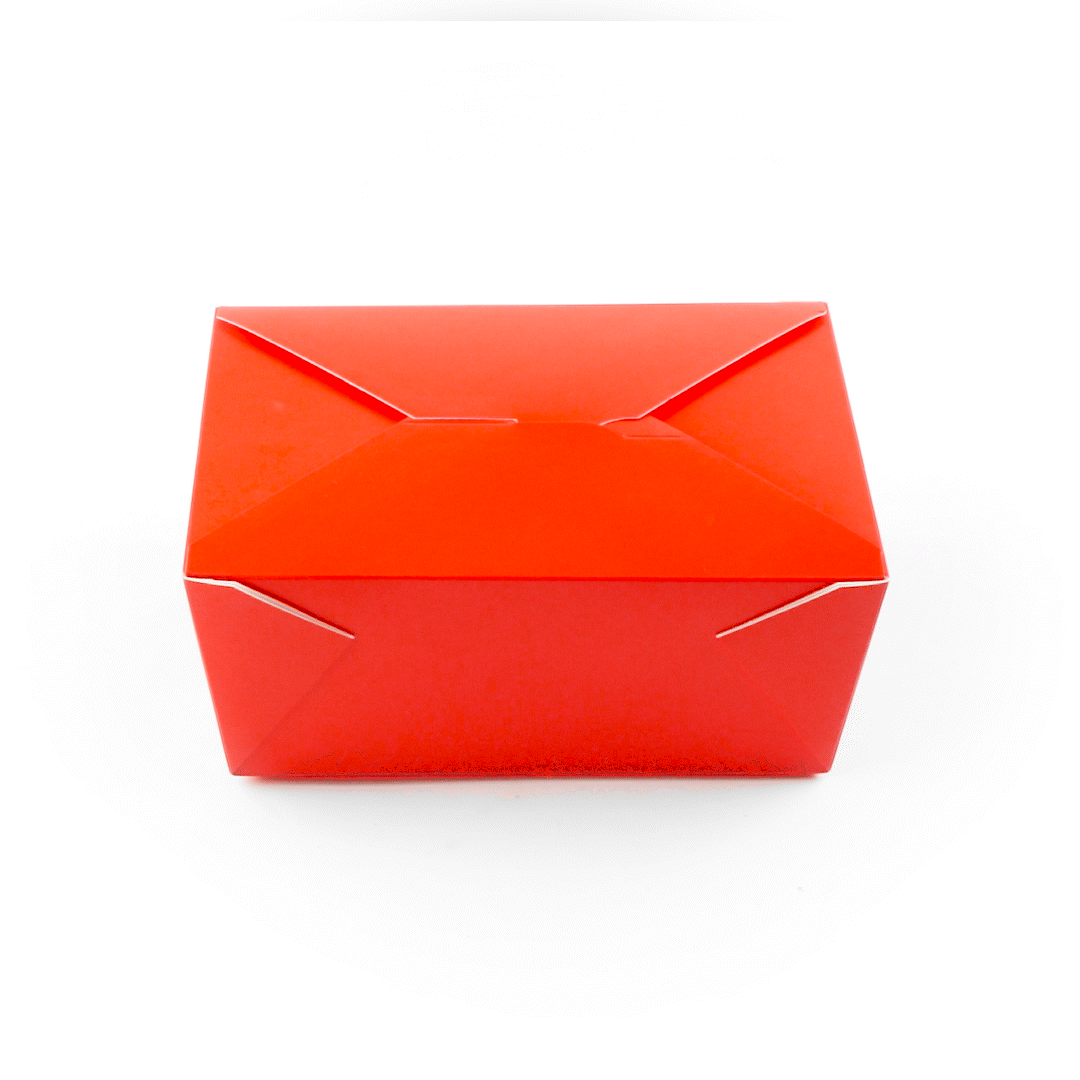 Bio Tek 98 oz Rectangle Red Paper #4 Bio Box Take Out Container - 8 1/2" x 6 1/4" x 3 1/2" - 200 count box