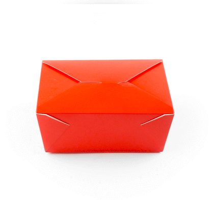 Bio Tek 98 oz Rectangle Red Paper #4 Bio Box Take Out Container - 8 1/2" x 6 1/4" x 3 1/2" - 200 count box