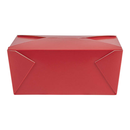 Bio Tek 98 oz Rectangle Red Paper #4 Bio Box Take Out Container - 8 1/2" x 6 1/4" x 3 1/2" - 200 count box