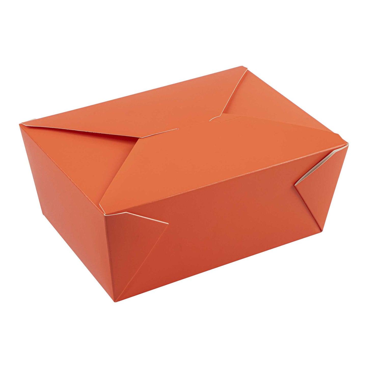 Bio Tek 98 oz Rectangle Tangerine Orange Paper #4 Bio Box Take Out Container - 8 1/2" x 6 1/4" x 3 1/2" - 200 count box