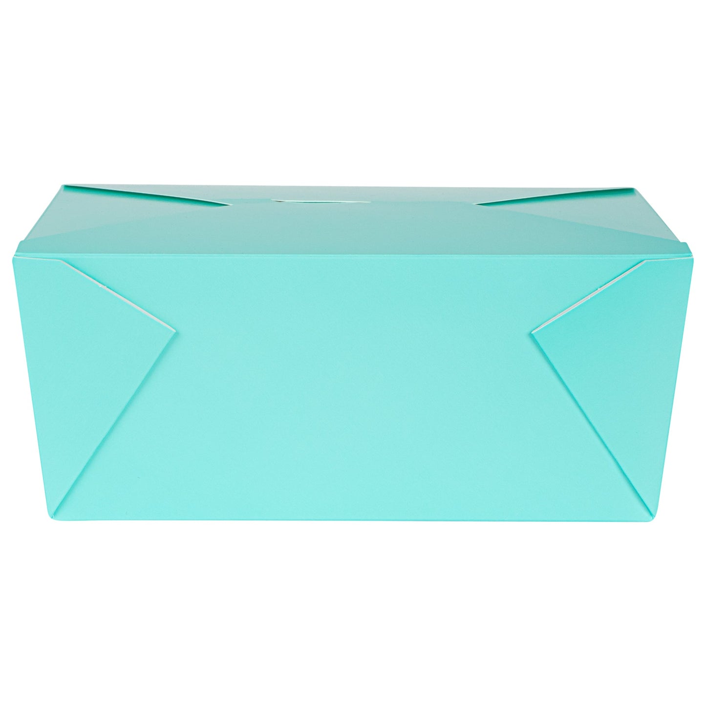 Bio Tek 98 oz Rectangle Turquoise Paper #4 Bio Box Take Out Container - 8 1/2" x 6 1/4" x 3 1/2" - 200 count box