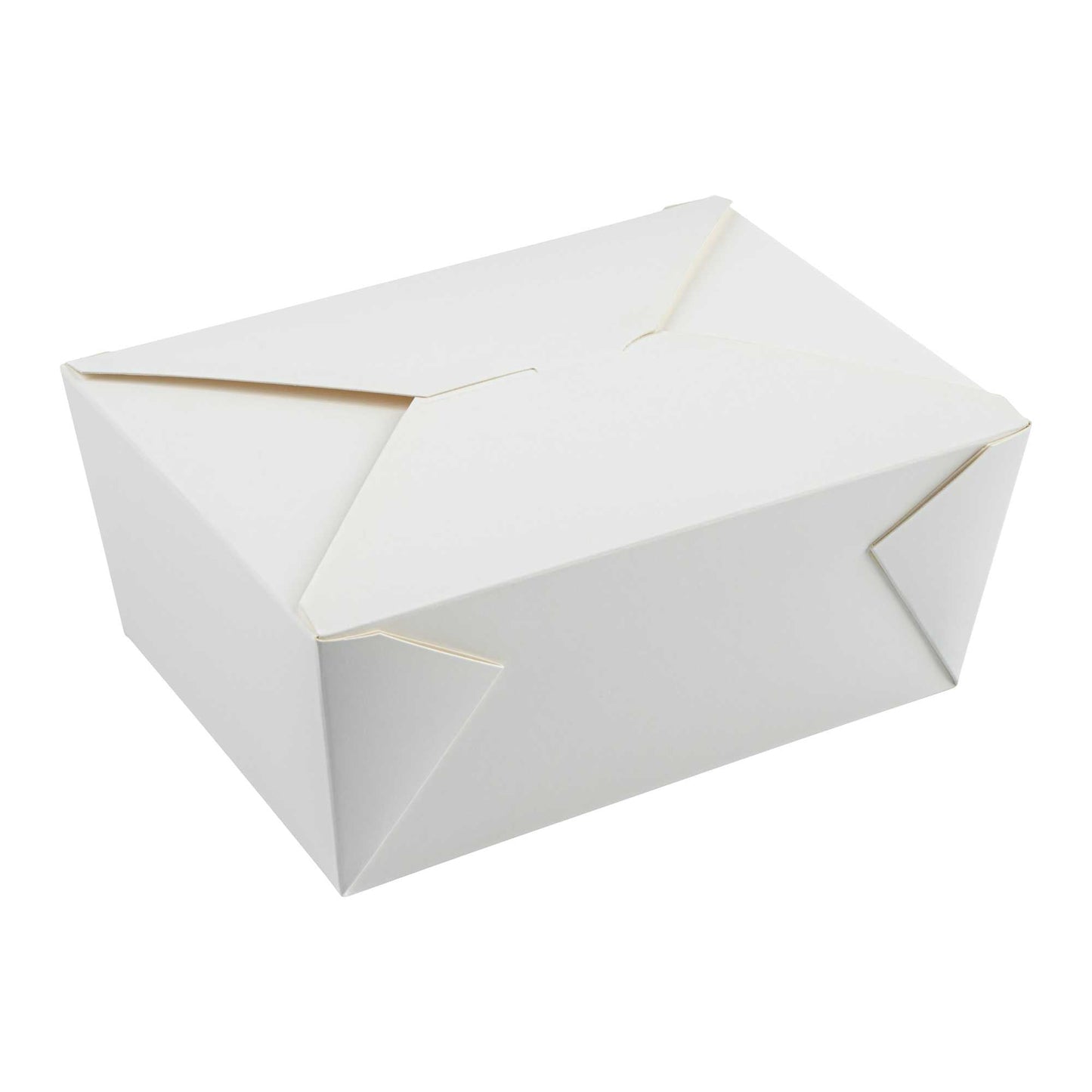 Bio Tek 98 oz Rectangle White Paper #4 Bio Box Take Out Container - 8 1/2" x 6 1/4" x 3 1/2" - 200 count box