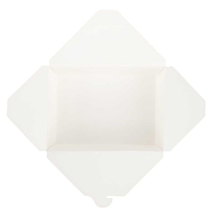 Bio Tek 98 oz Rectangle White Paper #4 Bio Box Take Out Container - 8 1/2" x 6 1/4" x 3 1/2" - 200 count box