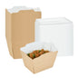 Cafe Vision 17 oz Rectangle Kraft Paper Small Click Lock Container - 4 1/4" x 3 1/4" x 2 3/4" - 50 count box
