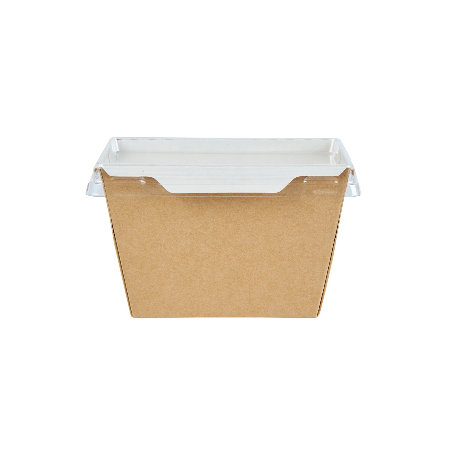 Cafe Vision 17 oz Rectangle Kraft Paper Small Click Lock Container - 4 1/4" x 3 1/4" x 2 3/4" - 200 count box
