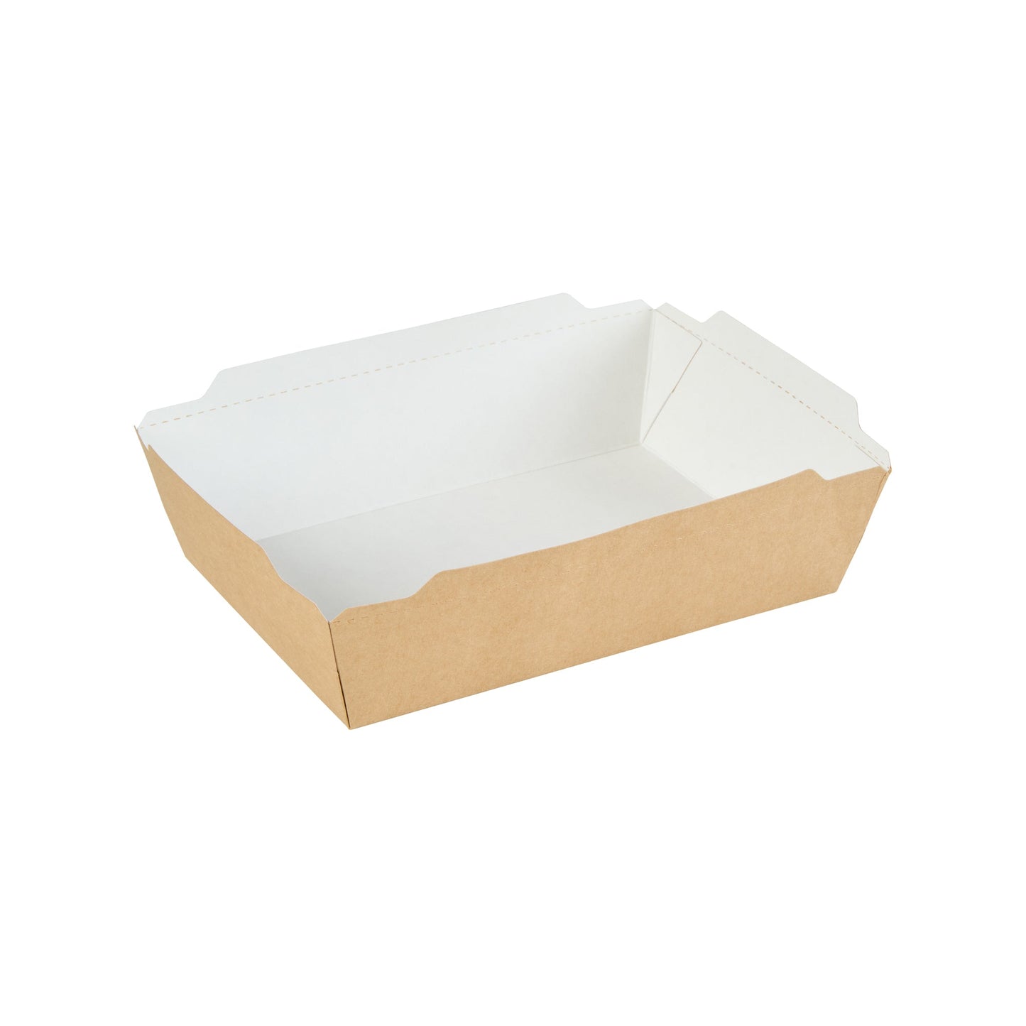 Cafe Vision 34 oz Rectangle Kraft Paper Medium Click Lock Container - 7 1/2" x 5 1/2" x 1 3/4" - 200 count box