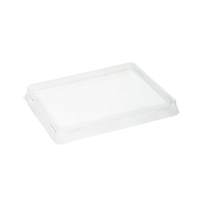 Cafe Vision Rectangle Clear Plastic Lid - Fits Small Click Lock Container - 50 count box