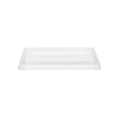 Cafe Vision Rectangle Clear Plastic Lid - Fits Small Click Lock Container - 50 count box