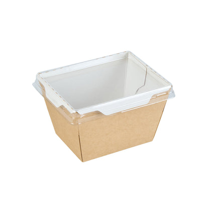 Cafe Vision Rectangle Clear Plastic Lid - Fits Small Click Lock Container - 50 count box