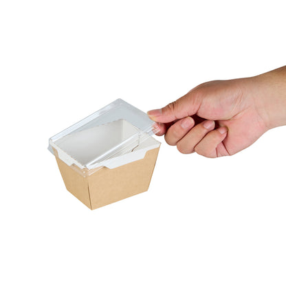 Cafe Vision Rectangle Clear Plastic Lid - Fits Small Click Lock Container - 200 count box