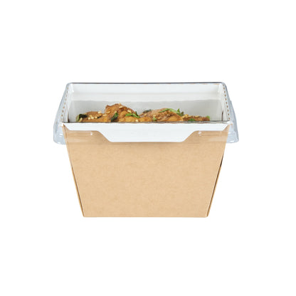 Cafe Vision Rectangle Clear Plastic Lid - Fits Small Click Lock Container - 200 count box