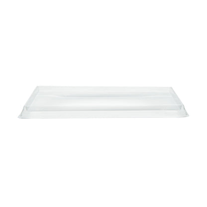 Cafe Vision Rectangle Clear Plastic Lid - Fits Medium Click Lock Container - 50 count box