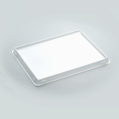 Cafe Vision Rectangle Clear Plastic Lid - Fits Medium Click Lock Container - 200 count box