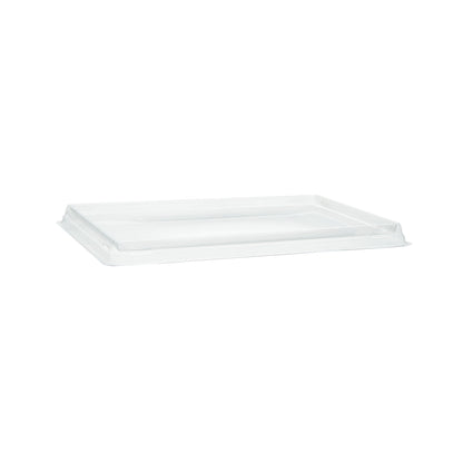 Cafe Vision Rectangle Clear Plastic Lid - Fits Medium Click Lock Container - 200 count box