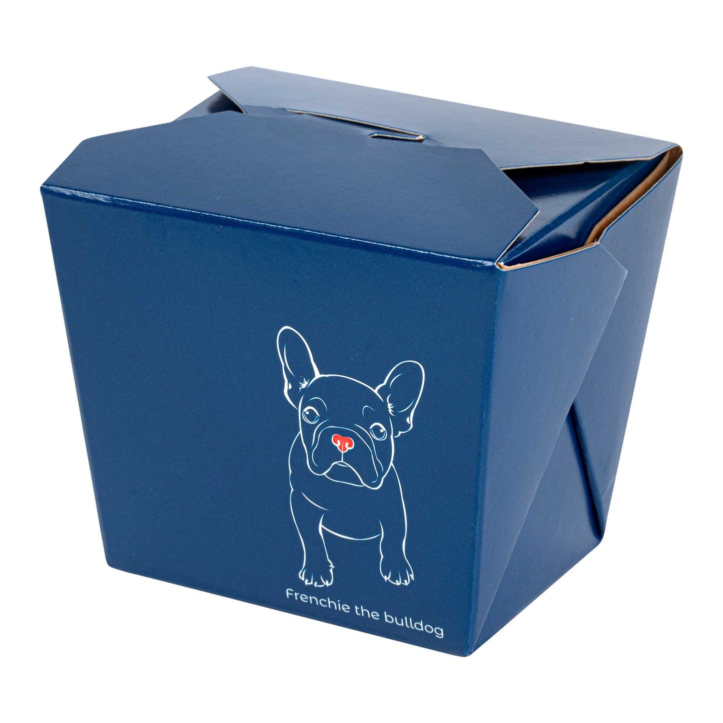 Bio Tek 8 oz Square Frenchie Paper Noodle Take Out Container - 2 3/4" x 2 1/4" x 2 1/2" - 50 count box