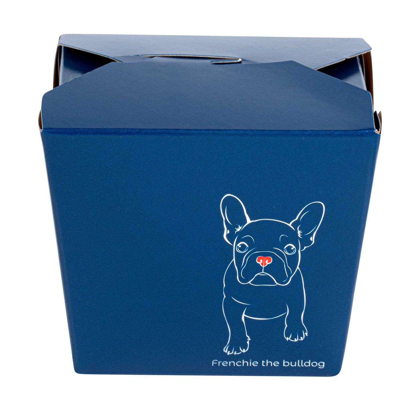 Bio Tek 8 oz Square Frenchie Paper Noodle Take Out Container - 2 3/4" x 2 1/4" x 2 1/2" - 200 count box