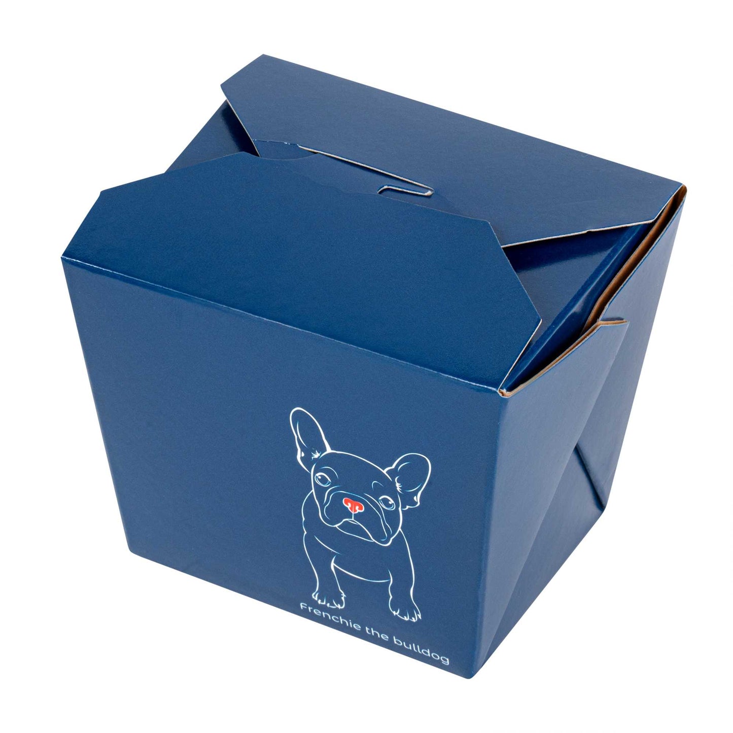 Bio Tek 8 oz Square Frenchie Paper Noodle Take Out Container - 2 3/4" x 2 1/4" x 2 1/2" - 200 count box