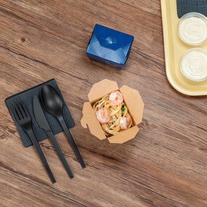 Bio Tek 8 oz Square Frenchie Paper Noodle Take Out Container - 2 3/4" x 2 1/4" x 2 1/2" - 200 count box