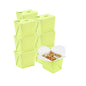 Bio Tek 8 oz Square Eco Green Paper Noodle Take Out Container - 2 3/4" x 2 1/4" x 2 1/2" - 200 count box
