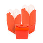 Bio Tek 8 oz Square Red Paper Noodle Take Out Container - 2 3/4" x 2 1/4" x 2 1/2" - 25 count box