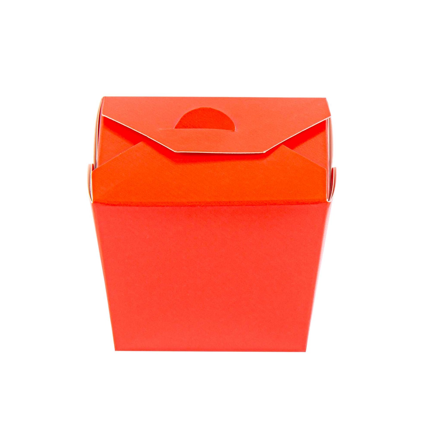 Bio Tek 8 oz Square Red Paper Noodle Take Out Container - 2 3/4" x 2 1/4" x 2 1/2" - 200 count box