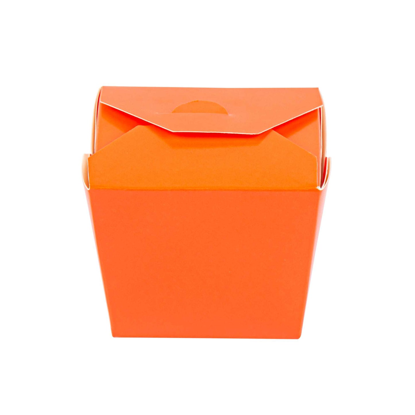 Bio Tek 8 oz Square Tangerine Orange Paper Noodle Take Out Container - 2 3/4" x 2 1/4" x 2 1/2" - 200 count box