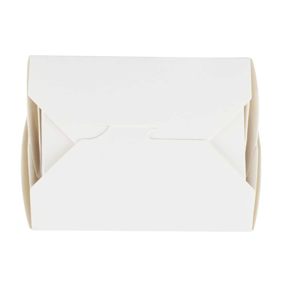 Bio Tek 8 oz Square White Paper Noodle Take Out Container - 2 3/4" x 2 1/4" x 2 1/2" - 200 count box