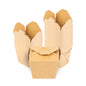Bio Tek 16 oz Square Kraft Paper Noodle Take Out Container - 3 1/2" x 3" x 3 1/4" - 25 count box