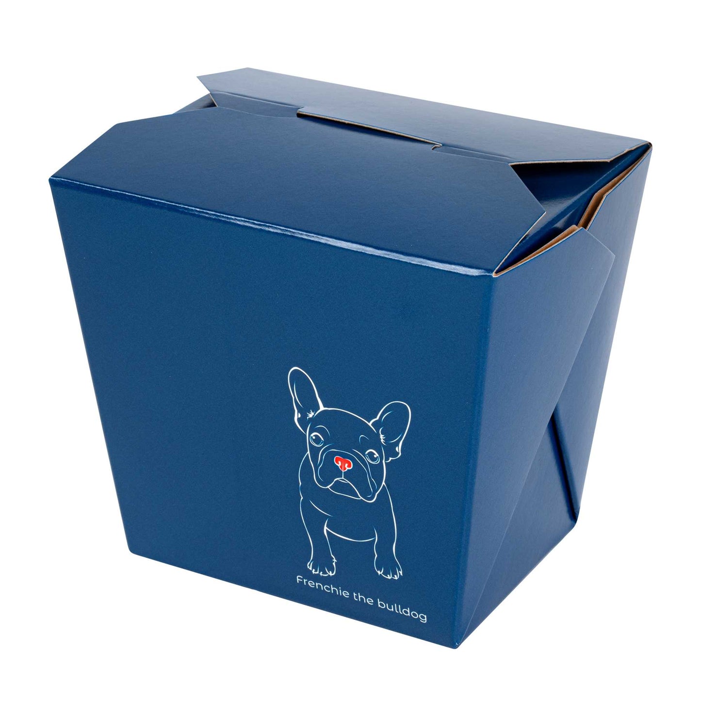 Bio Tek 16 oz Square Frenchie Paper Noodle Take Out Container - 3 1/2" x 3" x 3 1/4" - 200 count box