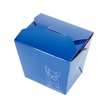 Bio Tek 16 oz Square Frenchie Paper Noodle Take Out Container - 3 1/2" x 3" x 3 1/4" - 50 count box