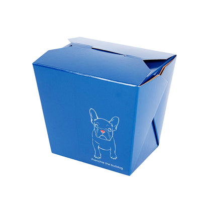 Bio Tek 16 oz Square Frenchie Paper Noodle Take Out Container - 3 1/2" x 3" x 3 1/4" - 200 count box