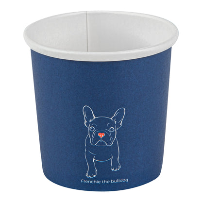 Bio Tek 12 oz Round Frenchie Paper Soup Container - 3 1/2" x 3 1/2" x 3 1/2" - 25 count box
