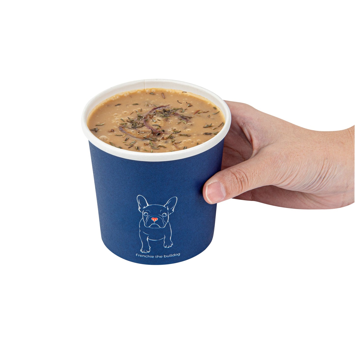 Bio Tek 12 oz Round Frenchie Paper Soup Container - 3 1/2" x 3 1/2" x 3 1/2" - 200 count box